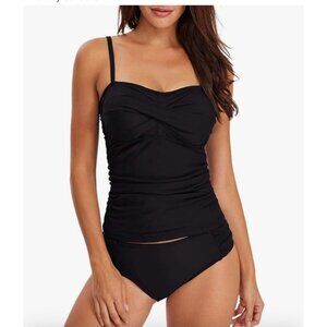BIKINX Tankini Bathing Suit, Tummy Control, Size XXL
